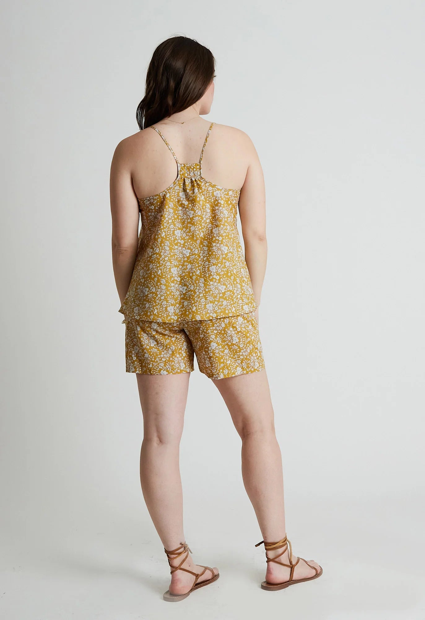 Scoop Tank in Golden Floral