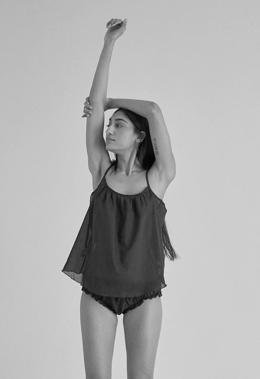 Scoop Tank in Indigo