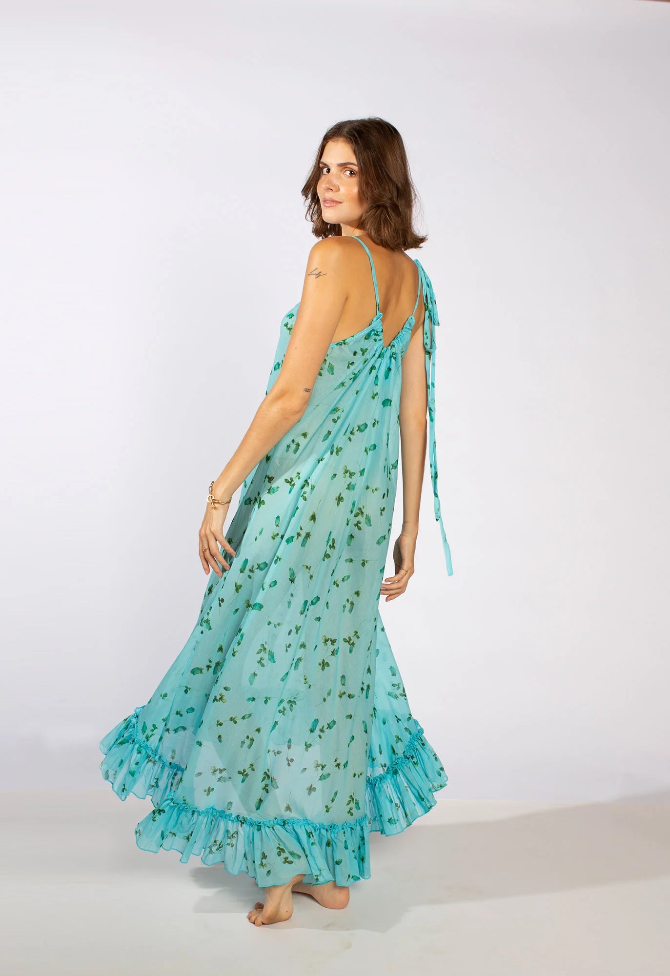 Anemone Dress in Blue Rose