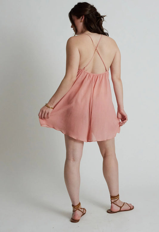 Eris Romper in Rose