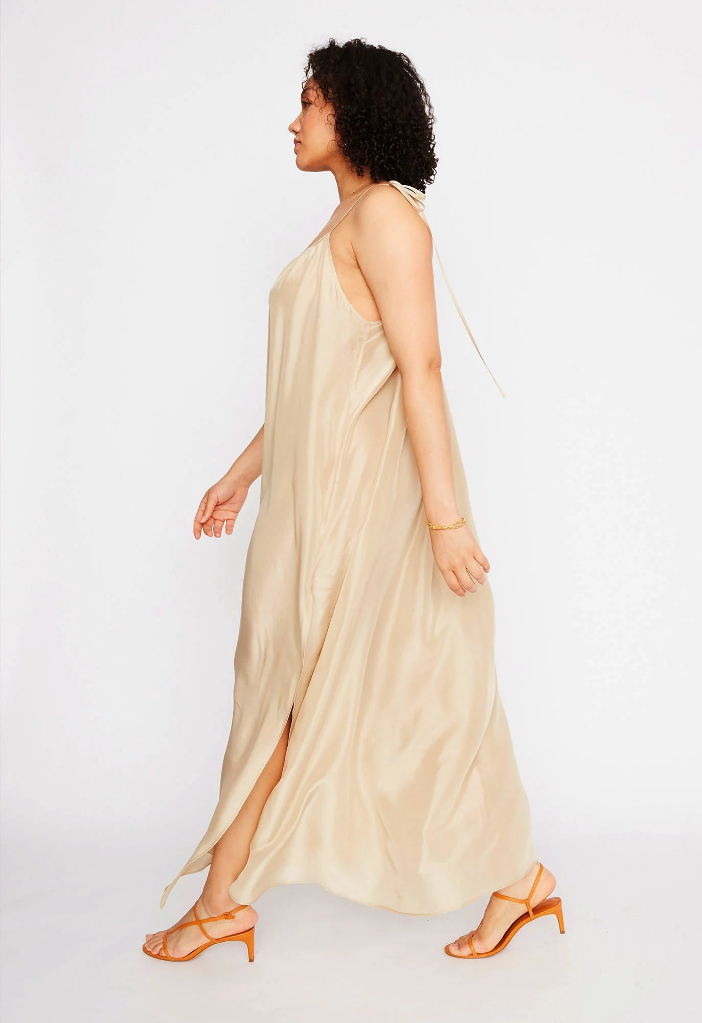 Amelia Slip Dress in Champagne