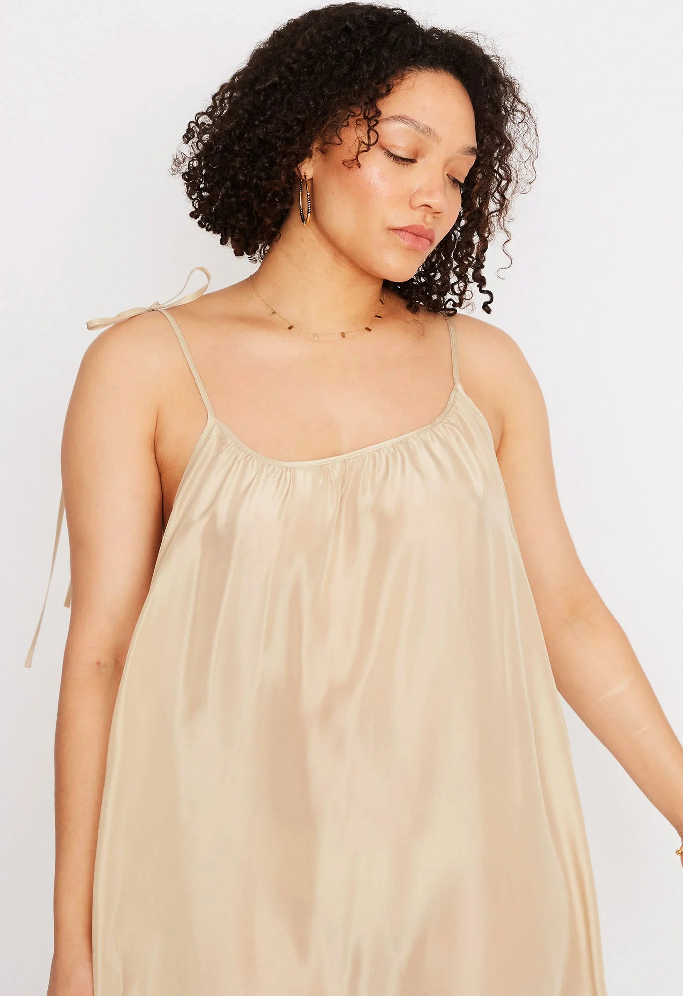 Amelia Slip Dress in Champagne
