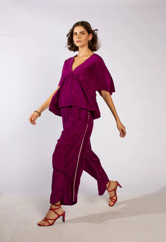 Tuxedo Tap Pant in Soft-Washed Silk